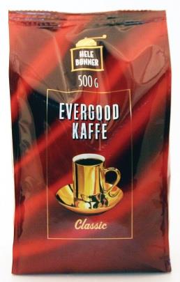 706014 Evergood 333466 Kaffe EVERGOOD classic hele b&#248;nner 500g 